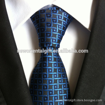 Patterned Ties in Midnight Blue